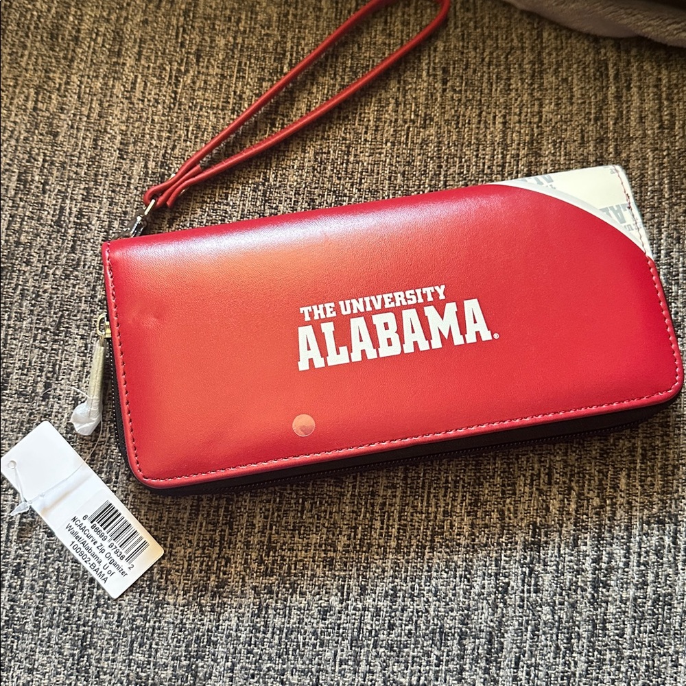 Alabama Crimson NCAA Curve Zip Organizer Wallet - Picture 2 of 2